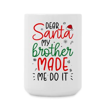 Santa Brother gemacht - Große Tasse 440 ml - Weiß - Vorne
