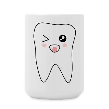 Tooth, Teeth, Dentist Gift - Large Mug 440 ml - white - Front