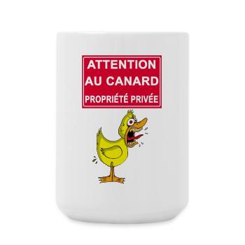 Attention au canard jaune - Grande tasse 440 ml - blanc - Devant