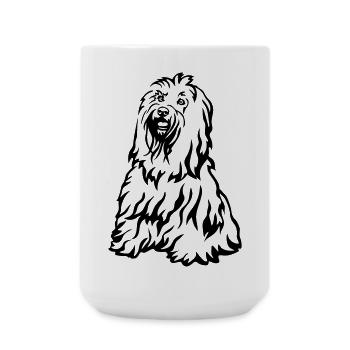 Terrier tibétain - Grande tasse 440 ml - blanc - Devant