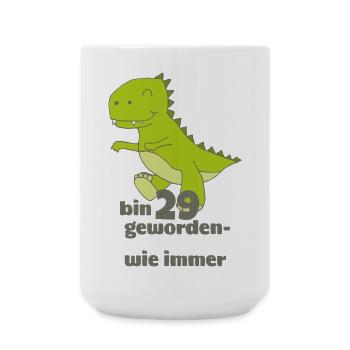 dino bin 29 - Große Tasse 440 ml - Weiß - Vorne