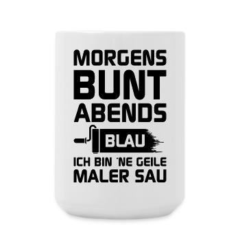 Geile Maler Sau - Große Tasse 440 ml - Weiß - Vorne