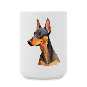 Doberman - Grande tasse 440 ml - blanc - Devant