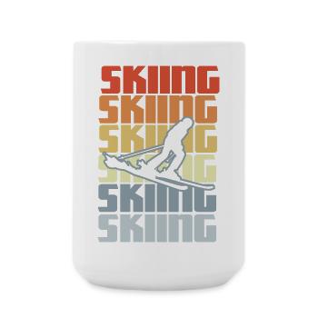 Skiing area - Large Mug 440 ml - white - Front