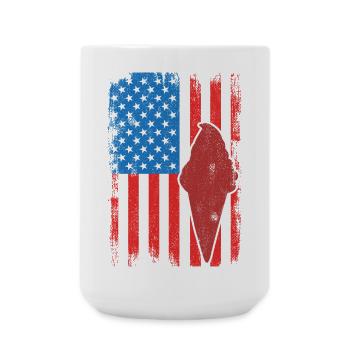 Crème glacée 4 juillet USA - Grande tasse 440 ml - blanc - Devant