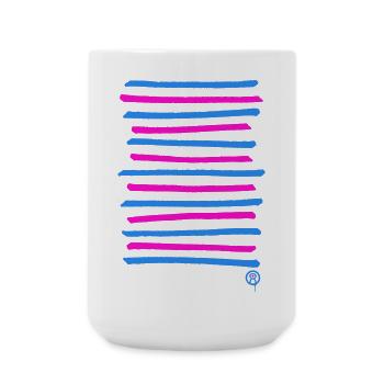 Lignes de graffiti pulvérisées, couleur d’impression librement sélectionnable - Grande tasse 440 ml - blanc - Devant