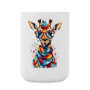 Cool giraffe - Large Mug 440 ml - white - Front