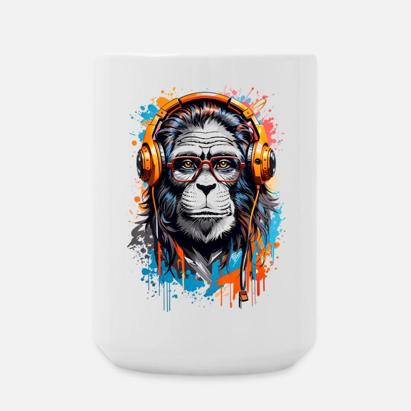 Coole Affe - Große Tasse 440 ml - Weiß