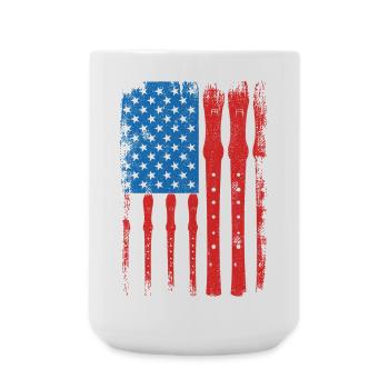 4 juillet USA Flûte - Grande tasse 440 ml - blanc - Devant
