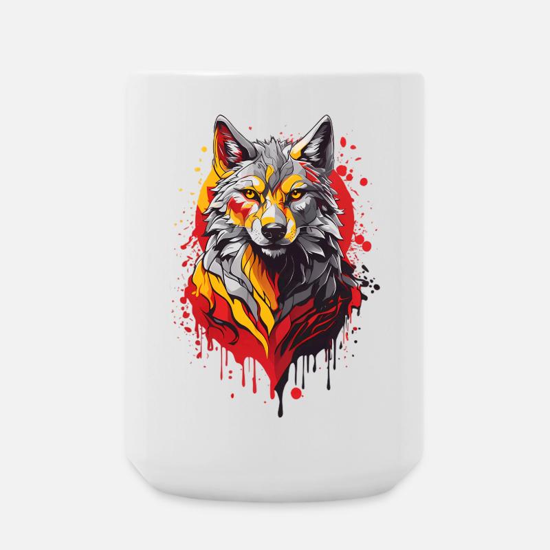 Loup Cool - Grande tasse 440 ml - blanc