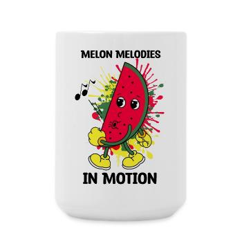 Pfeifende Melone - Große Tasse 440 ml - Weiß - Vorne
