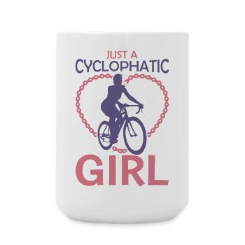 Cyclist Girl - Large Mug 440 ml - white - Front