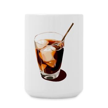 Coffee Drink Illustration - Large Mug 440 ml - white - Front
