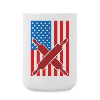 4 juillet USA Baking - Grande tasse 440 ml - blanc - Devant