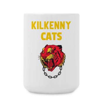 Kilkenny Cats Ireland with a Tiger Cat - Large Mug 440 ml - white - Front