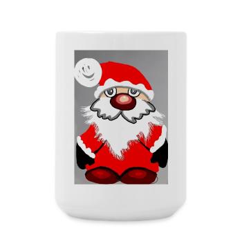 Weihnachtlicher Santa-Gnomes Druck - Große Tasse 440 ml - Weiß - Vorne