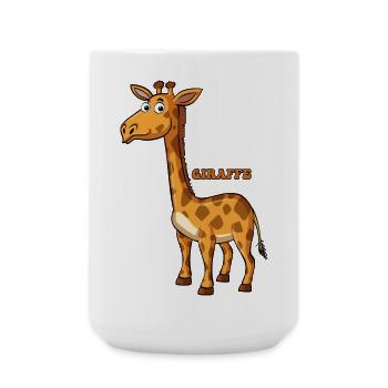 Playful Giraffe Illustration - Large Mug 440 ml - white - Front