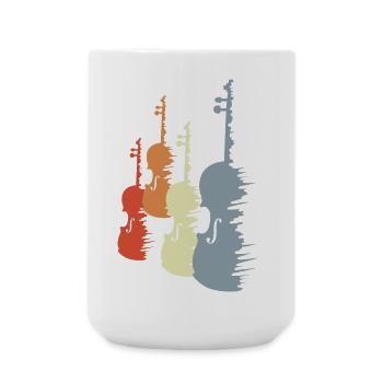 Geigen Skizze - Große Tasse 440 ml - Weiß - Vorne
