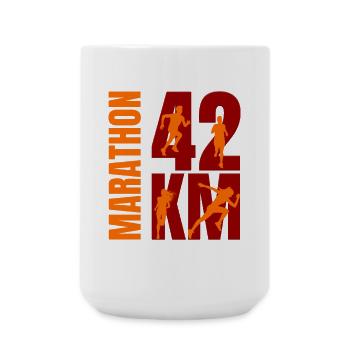 42 KM - Marathon - Große Tasse 440 ml - Weiß - Vorne