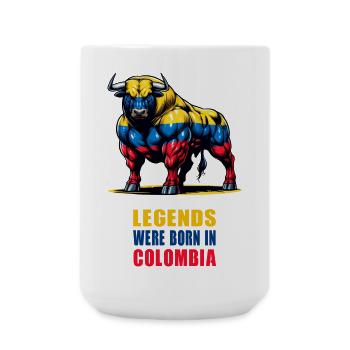 Legenden sind in Kolumbien geboren - Große Tasse 440 ml - Weiß - Vorne