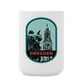 Illustration: Hofkirche, Dresden - Große Tasse 440 ml - Weiß - Vorne