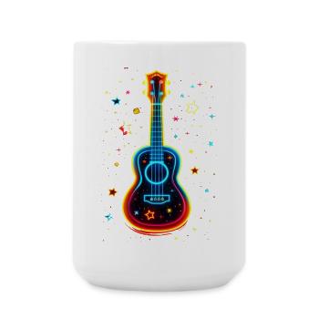 90s Ukulele - Large Mug 440 ml - white - Front