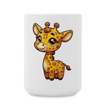 Eine skurrile Giraffe im Cartoon-Stil - Große Tasse 440 ml - Weiß - Vorne