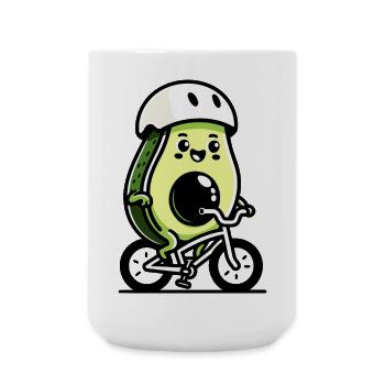 Tretgrube: Die Rad-Avocado - Große Tasse 440 ml - Weiß - Vorne