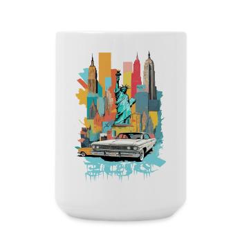 Ville de New York - Grande tasse 440 ml - blanc - Devant