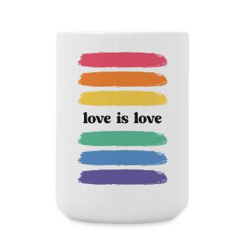 Mois de la fierté LGBT - Love is Love - Grande tasse 440 ml - blanc - Devant