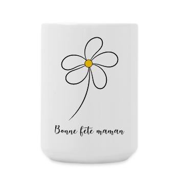 MAMAN. FÊTE DES MÈRES. BONNE FÊTE - Grande tasse 440 ml - blanc - Devant