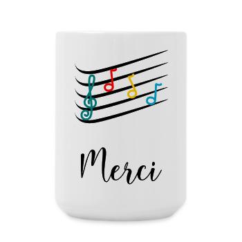 MAÎTRESSE. MAITRE. MERCI. MERCI MAÎTRESSE - Grande tasse 440 ml - blanc - Devant