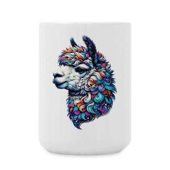 Alpaka - Große Tasse 440 ml - Weiß - Vorne