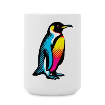 Pinguin - Große Tasse 440 ml - Weiß - Vorne