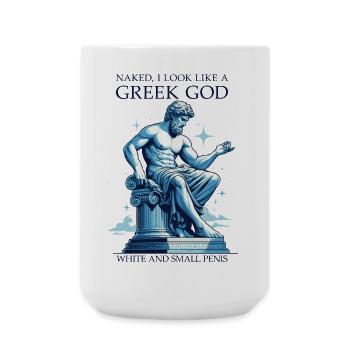 Funny Greek God - Große Tasse 440 ml - Weiß - Vorne