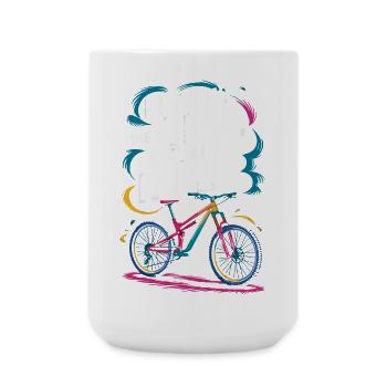Inspirierendes Motivationsdesign für das Radfahren - Große Tasse 440 ml - Weiß - Vorne