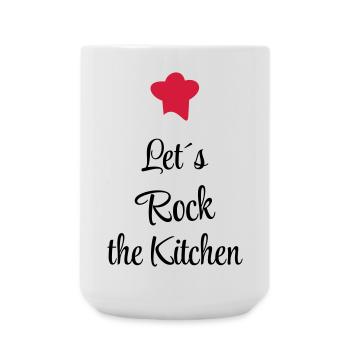 Let's rock the Kitchen - Large Mug 440 ml - white - Front