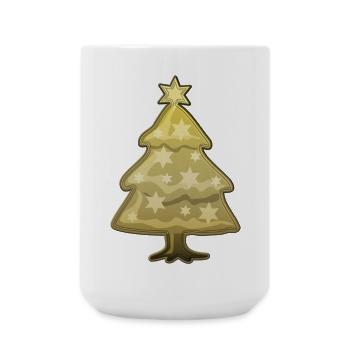 Tannenbaum mit Stern - Große Tasse 440 ml - Weiß - Vorne