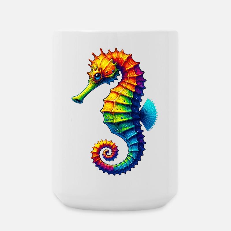 Seepferdchen - Große Tasse 440 ml - Weiß