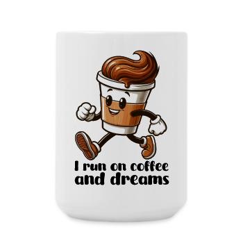 Kaffee Träume Geschenk - Große Tasse 440 ml - Weiß - Vorne