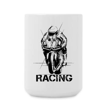 Racing Motorcycle Superbike Biker Motorsport Symbol - Large Mug 440 ml - white - Front