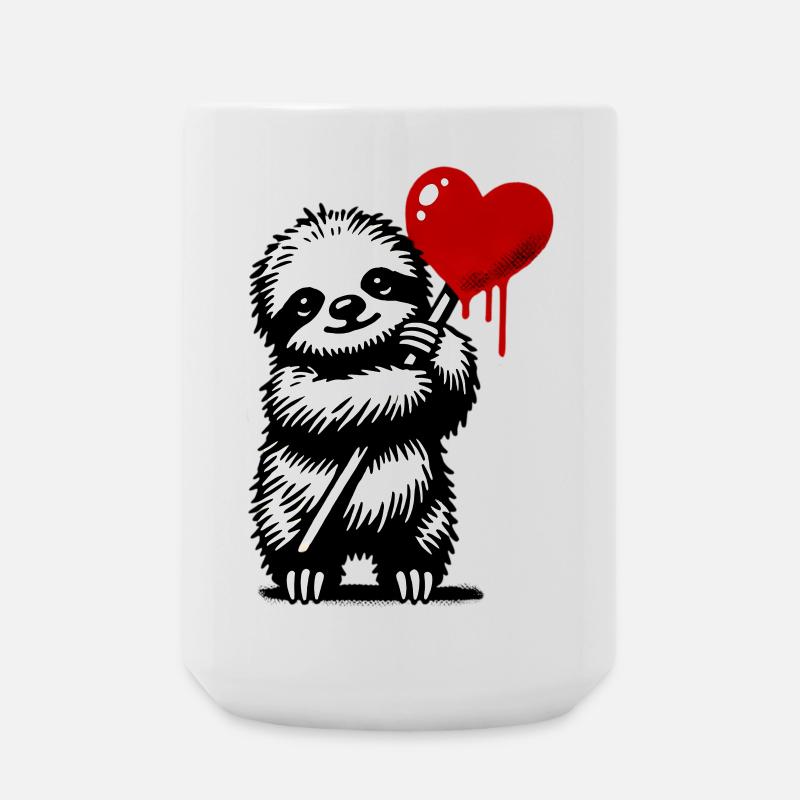 Faultier - Große Tasse 440 ml - Weiß