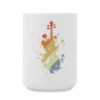 Violine Retro - Große Tasse 440 ml - Weiß - Vorne
