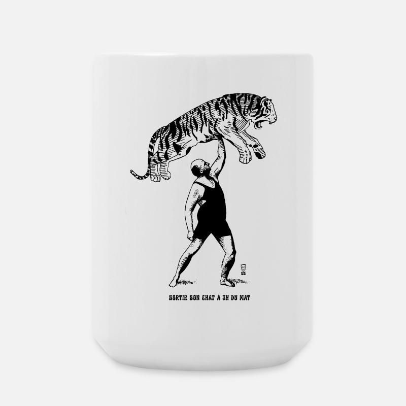 Take your cat out at 3 a.m. - Large Mug 440 ml - white