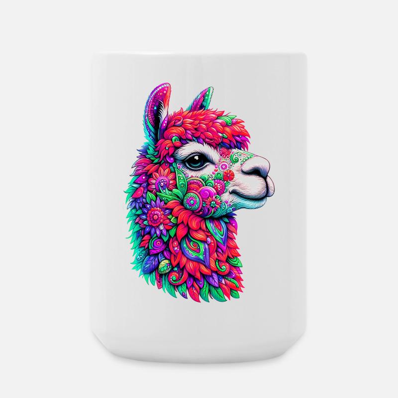 Alpaka - Große Tasse 440 ml - Weiß