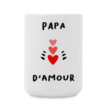 PAPA. FÊTE DES PÈRES. BONNE FÊTE. BONNE FÊTE PAPA. - Grande tasse 440 ml - blanc - Devant
