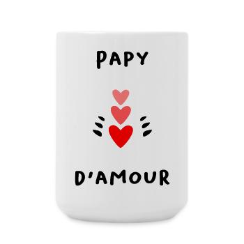 GRANDPA. FATHER'S DAY. HAPPY GRANDPA'S DAY. I LOVE YOU. - Large Mug 440 ml - white - Front