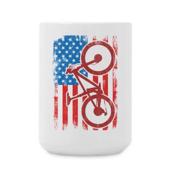 4th of July USA MTB - Large Mug 440 ml - white - Front