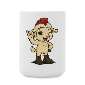 Punk Rock Lamb - Large Mug 440 ml - white - Front