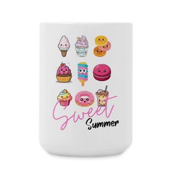 Sweet Happiness Makers - Illustrations de desserts mignons - Grande tasse 440 ml - blanc - Devant